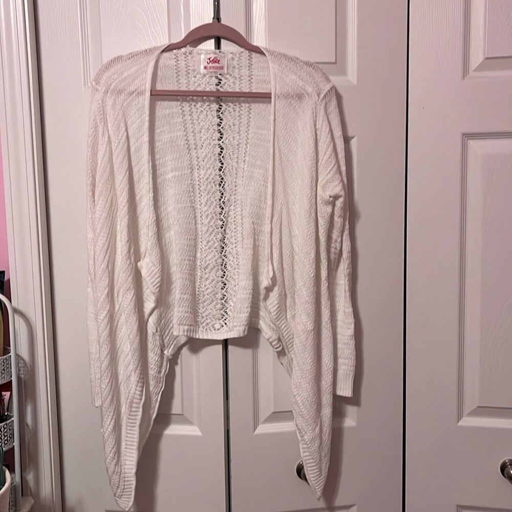 Justice low high cardigan